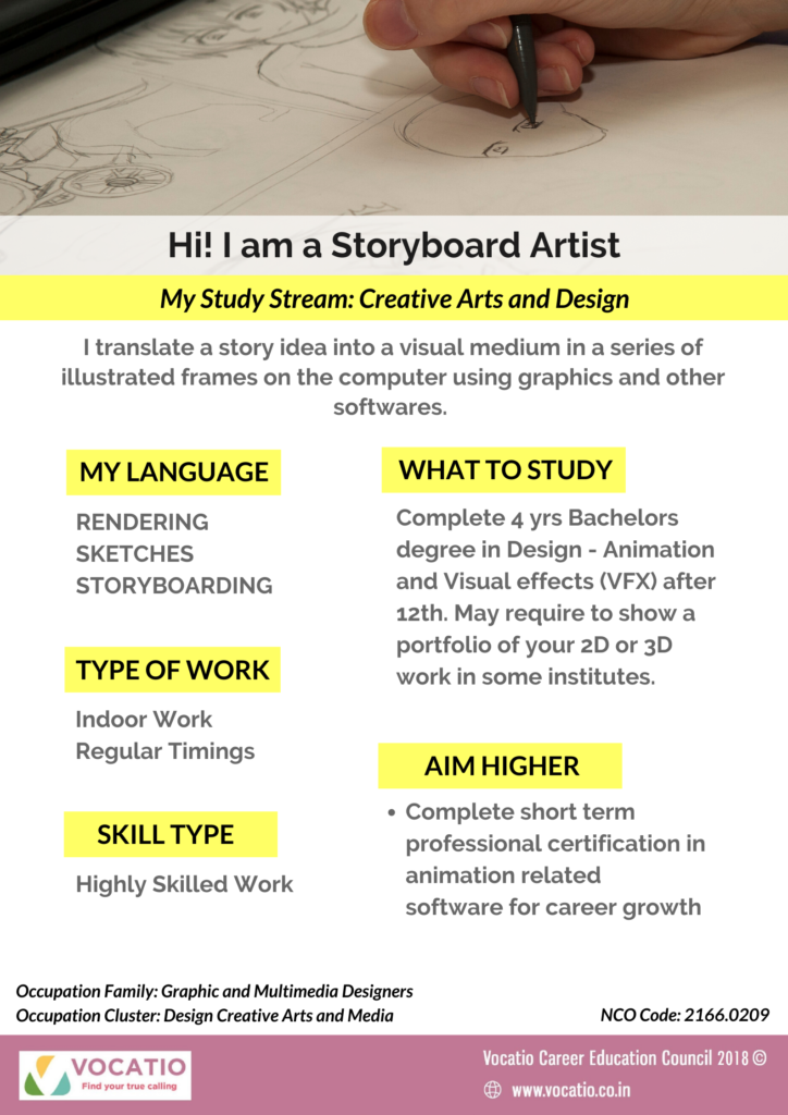 Storyboard Artist VCEC Vocation Career Education Council